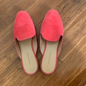 Banana Republic Pink Suede Mules